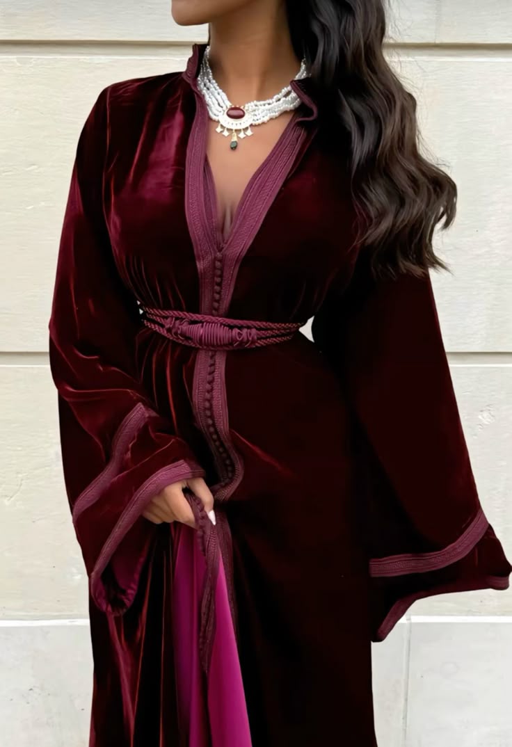 Caftan Burgandi